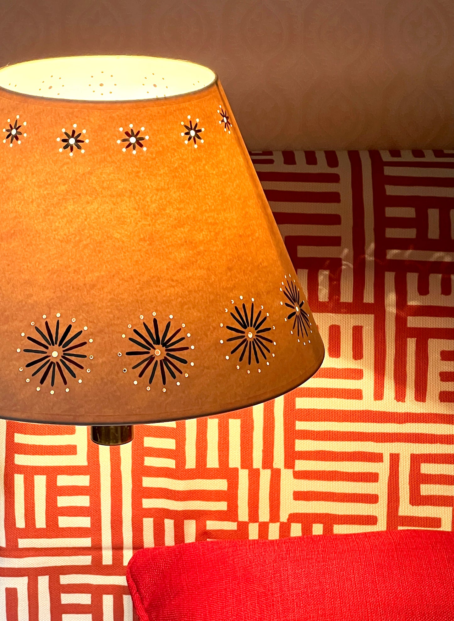Fireworks Lampshade - Blue & Aubergine