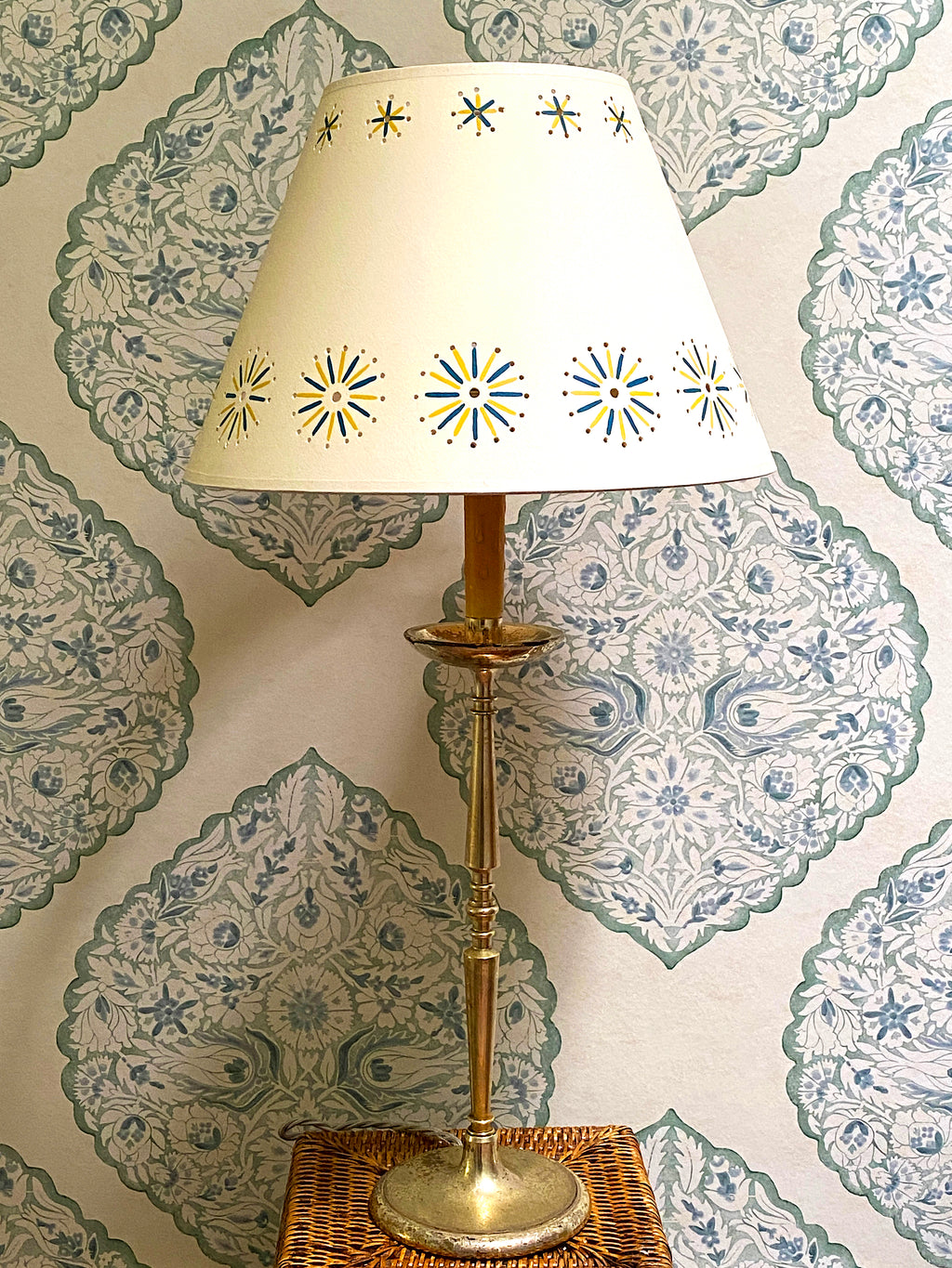 Fireworks Lampshade - Blue & Yellow