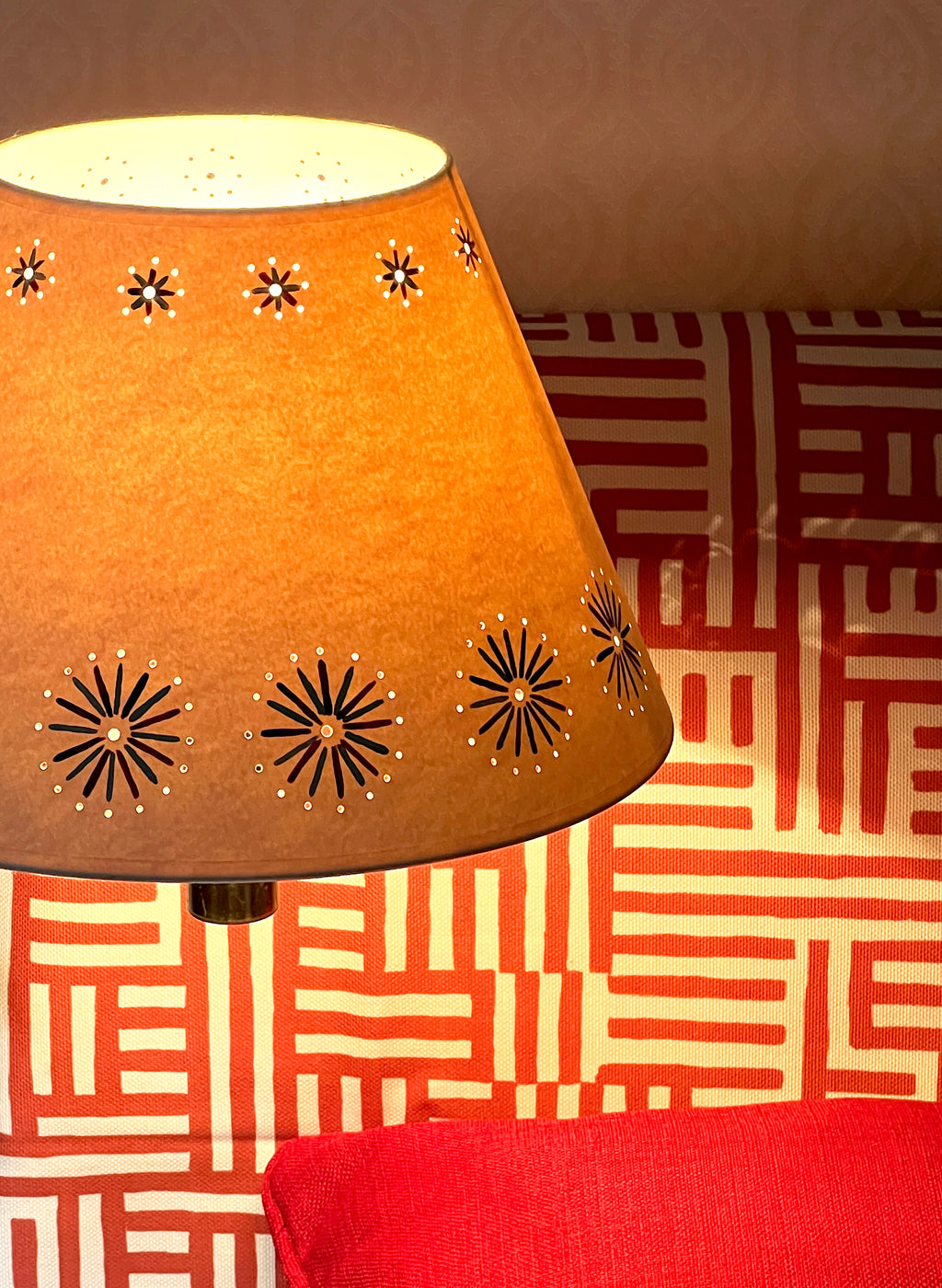 Fireworks Lampshade - Blue & Aubergine