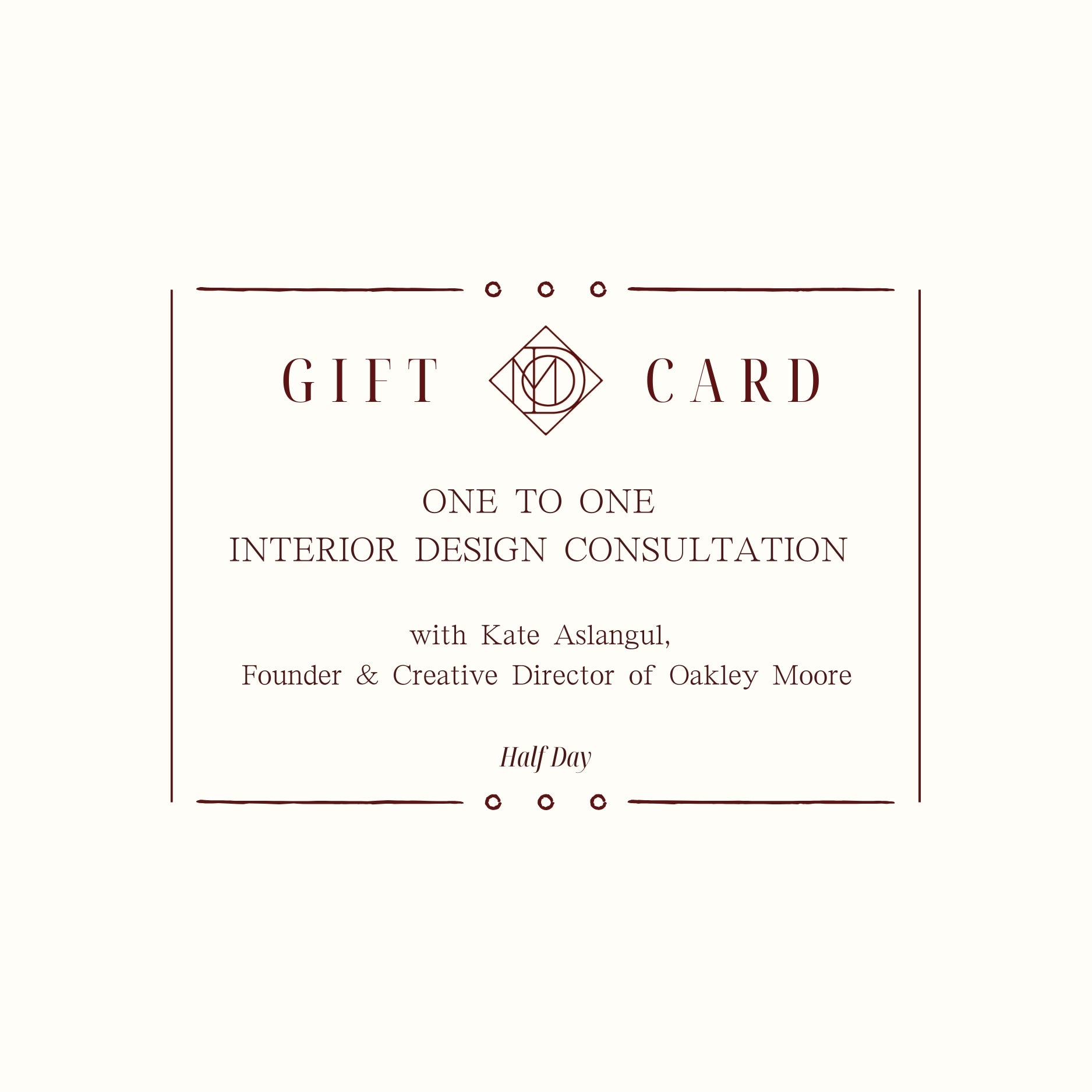 1:1 Interior Design Consultation Gift Card