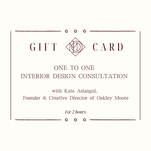 1:1 Interior Design Consultation Gift Card