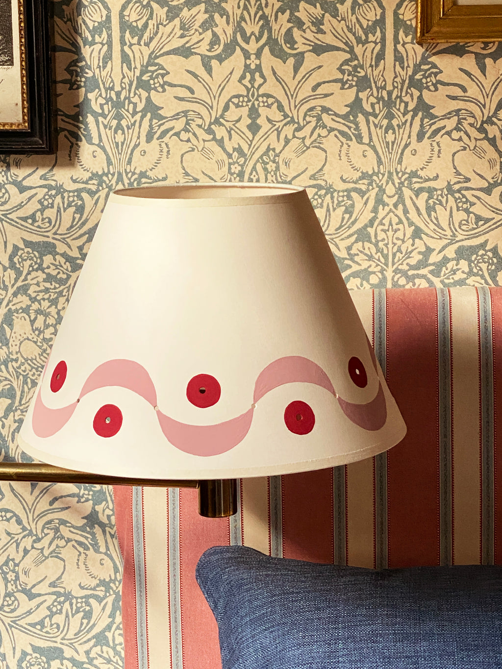 Ribbons Lampshade - Pink & Red