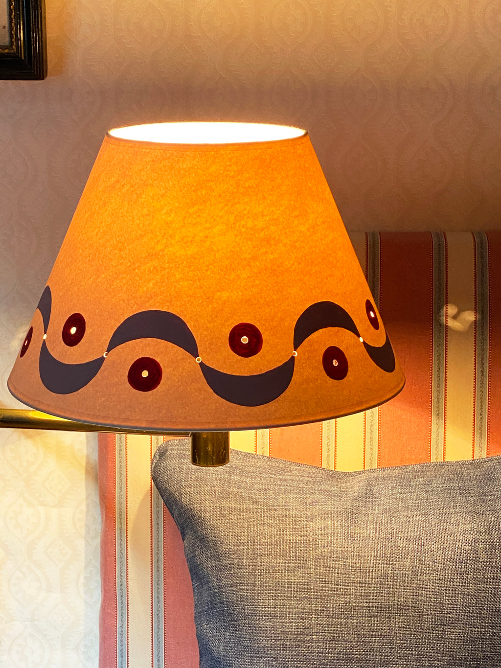 Ribbons Lampshade - Pink & Red