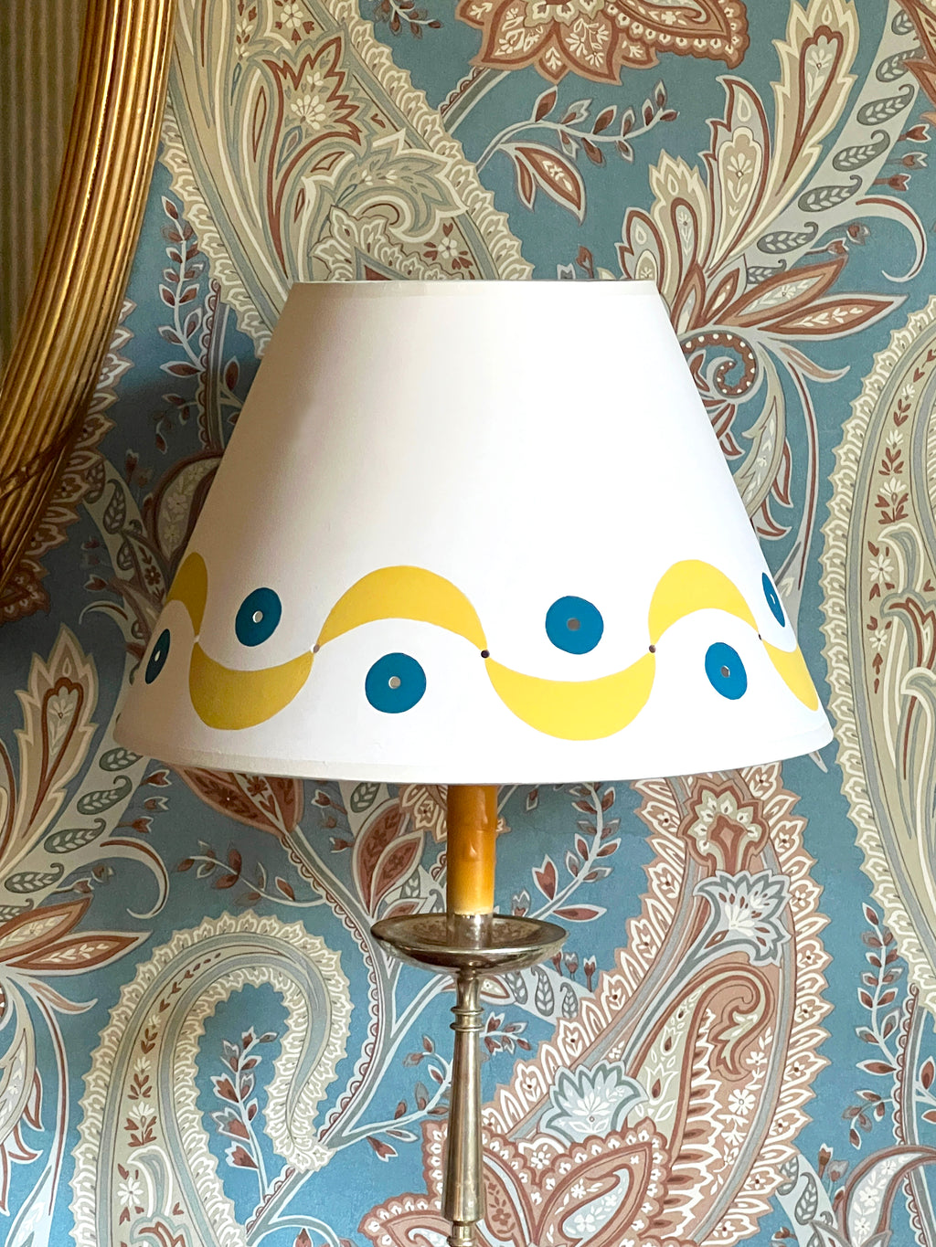 Ribbons Lampshade - Blue & Yellow