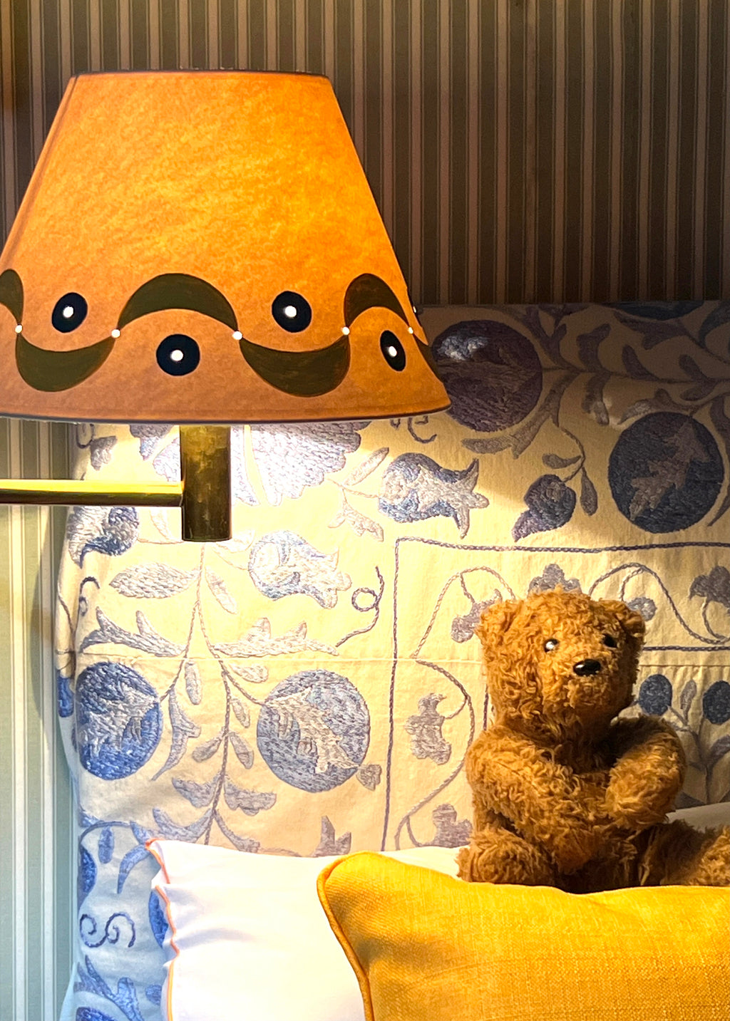 Ribbons Lampshade - Blue & Yellow