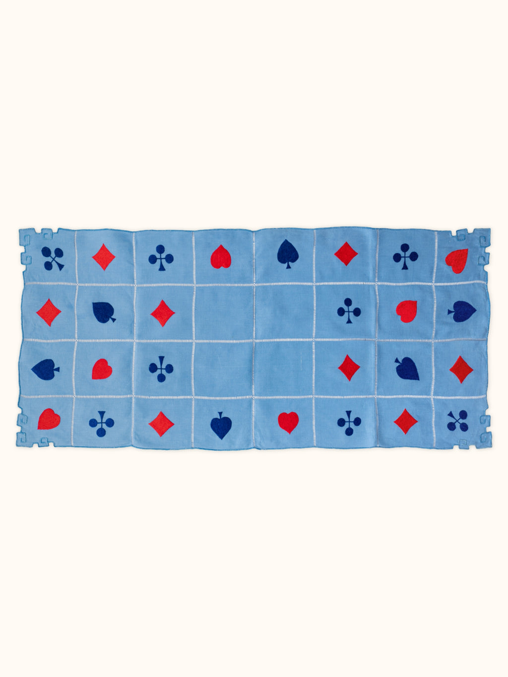 Vintage French Hand Embroidered Art Deco Table Linen Set - 1920s