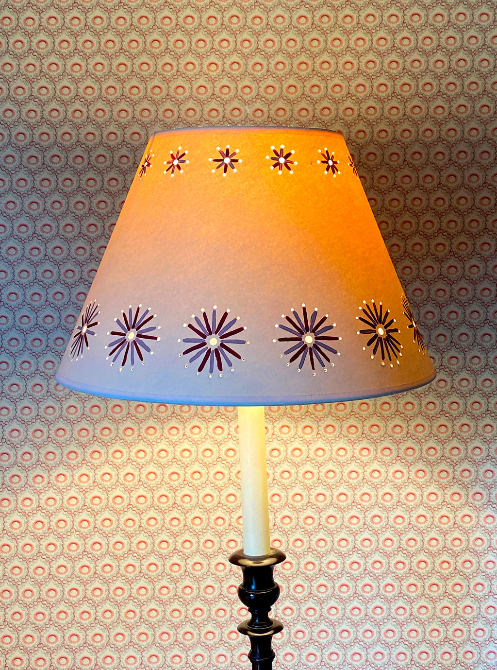Fireworks Lampshade - Pink & Red