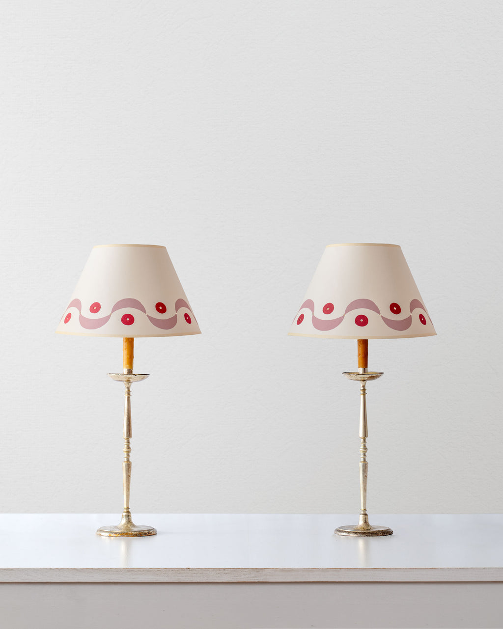 Ribbons Lampshade - Pink & Red