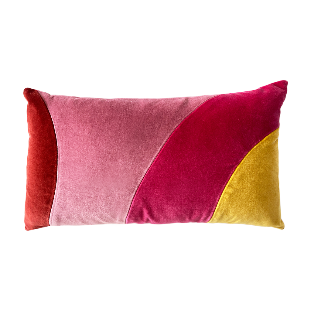 Handmade Tangram Geometric Velvet Cushion