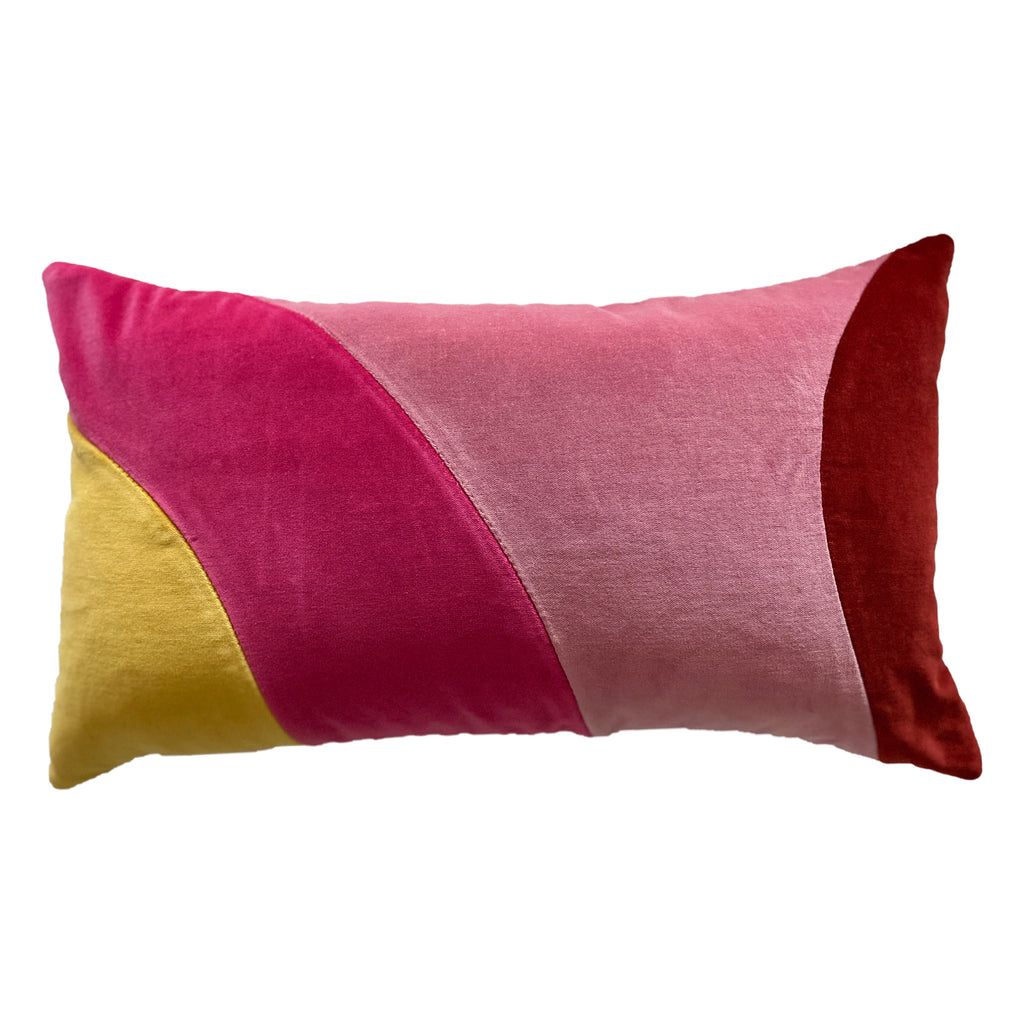 Handmade Tangram Geometric Velvet Cushion