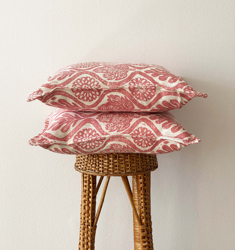 Pink printed cushion