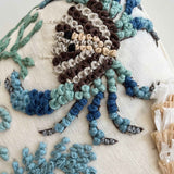 Embroidered Seaside Cushion
